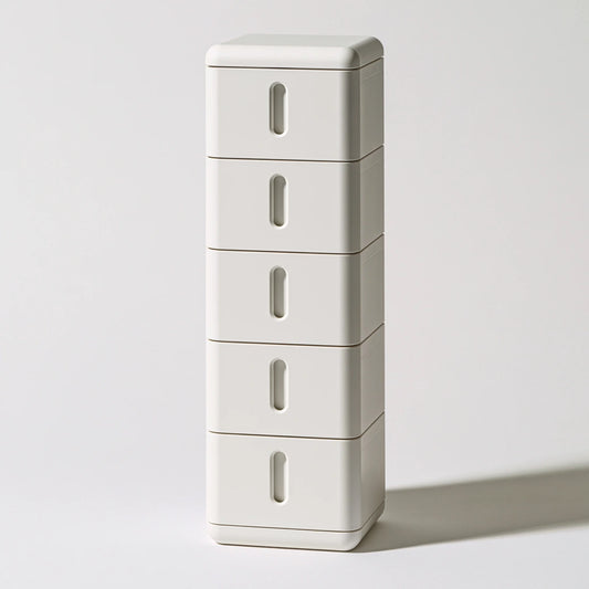 Meuble contemporain en plastique, coloris blanc