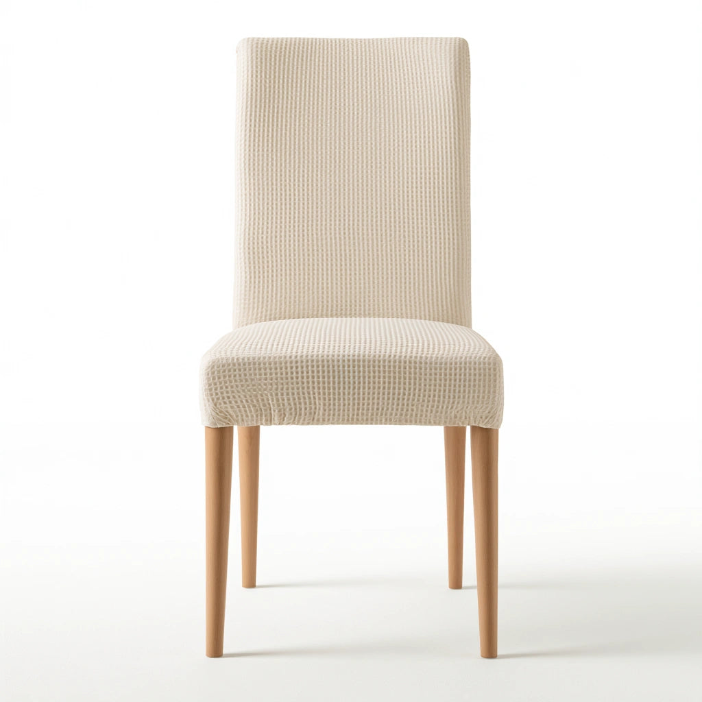 Housse extensible pour siège aux lignes épurées, coloris beige clair