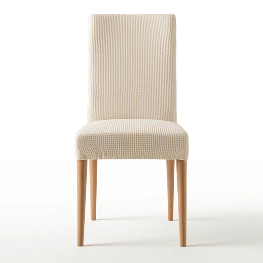 Housse extensible pour siège aux lignes épurées, coloris beige clair