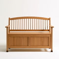 Banc avec rangement en bois, coloris brun clair