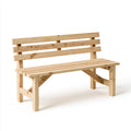 Banc de jardin avec dossier en bois, coloris brun clair