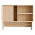 Meuble de rangement en bois mural suspendu, coloris brun clair